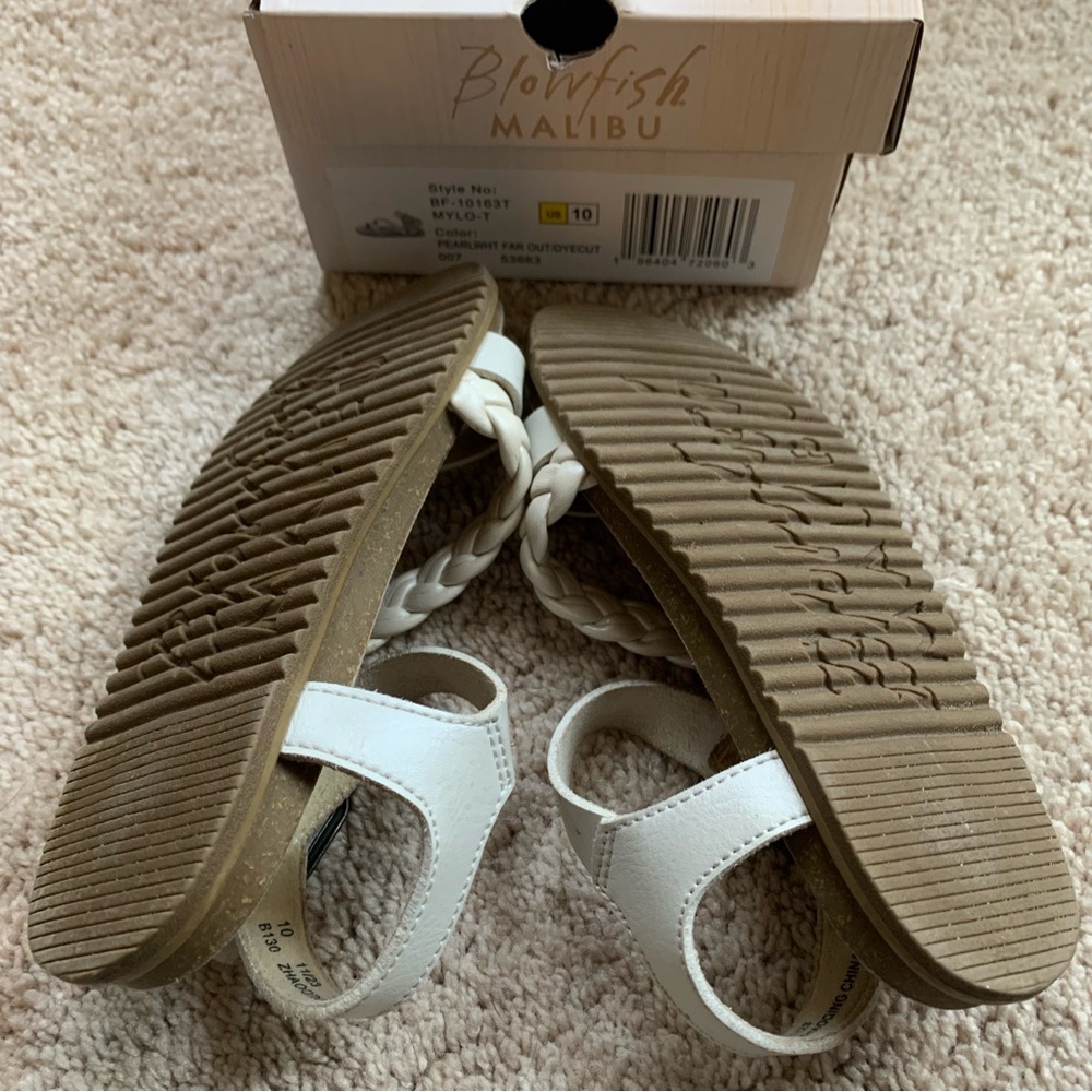 Blowfish Pearl White Strappy Sandals toddler girls size 10 - Picture 3 of 3